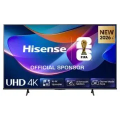 164.0cm/65" (3840x2160) Hisense 65A6S Smart TV 4K UHD 8ms 60Hz HDMI USB HDR WiFi Bluetooth Black/Grey