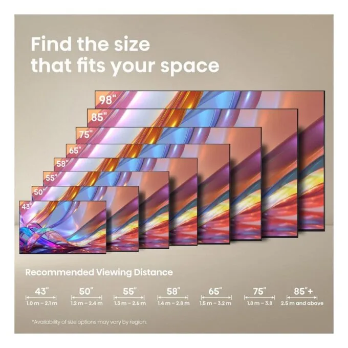 139.0cm/55" (3840x2160) Hisense 55Q7S Smart TV 4K Hi-QLED 8ms 60Hz HDMI USB HDR WiFi Bluetooth Black — image 14