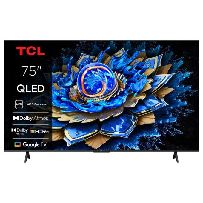 190,5cm/75" TCL 75T6C QLED TV 4K UHD HVA HDR10+ Dolby Vision HDMI 2.1 Google TV — image 1