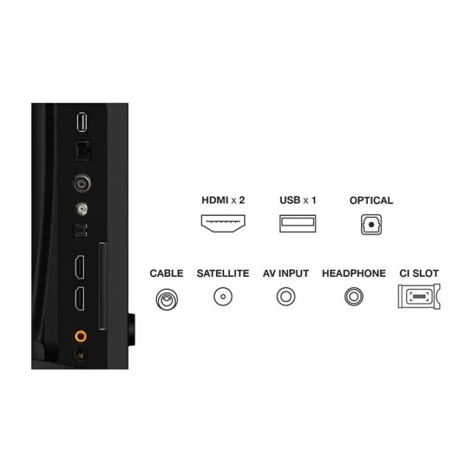 32" TCL 32V4C 80 cm black, WXGA, Triple Tuner, Android TV — image 4