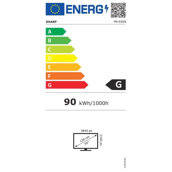 Sharp MultiSync E509 Digital Signage Display 125.7 cm 50 inches — image 7