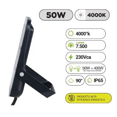 GBC ON LED NIGHT PRO 50 LED Floodlight 4000K Cool White 50W Black — image 4