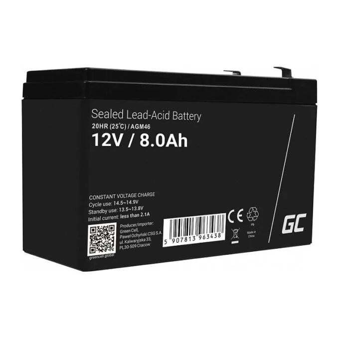 Green Cell AGM46 industrial rechargeable battery — image 1