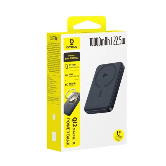 Baseus Powerbank Wireless 22.5W 10000mAh Qi2 EnerFill FM12 Black — image 9