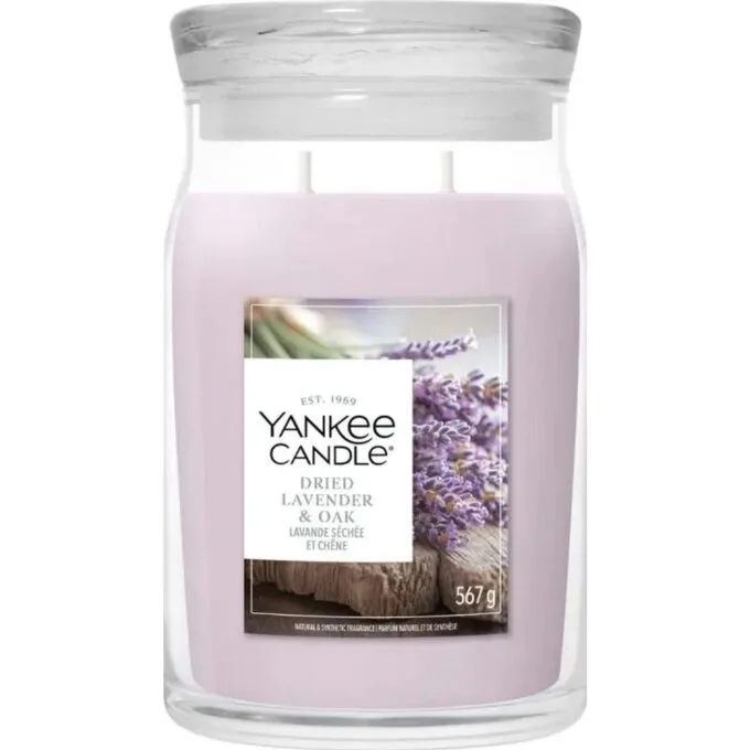 Yankee Candle Signature Dried Lavender & Oak Świeca Duża 567g — image 1