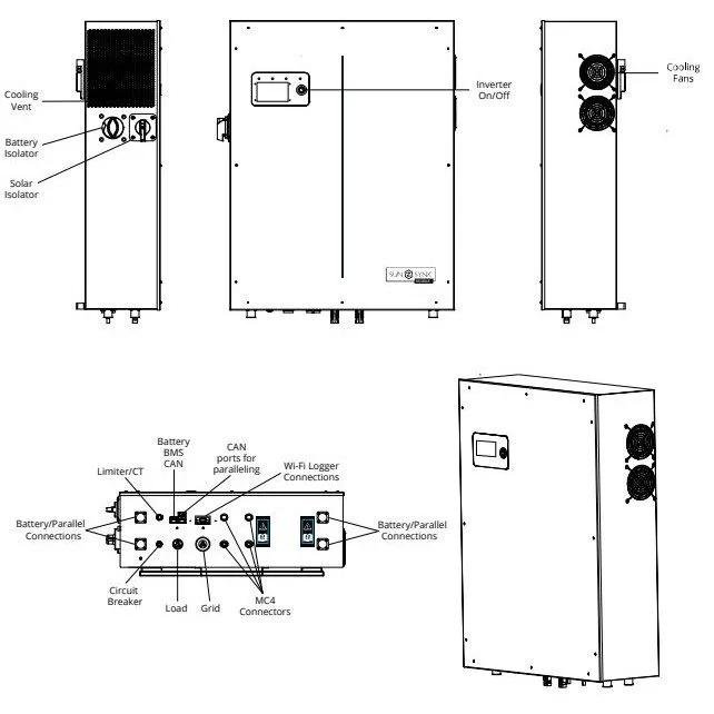 Sunsynk LifeLynk S All in One Hybrid Inverter & Integrated 2KWh Battery — image 2