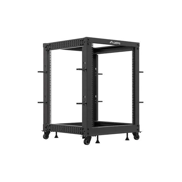 Lanberg Open Rack 19" 15U Adj.Depth 600-1000mm Black — image 2