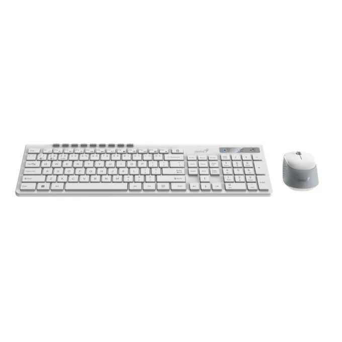 Genius Keyboard-Mouse Set Wireless+BT SlimStar 8230 White English — image 2