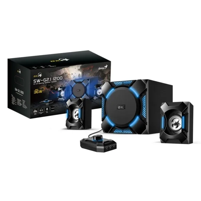 Genius Speakers 2.1 CH Gaming Speaker System 36W RMS SW-G2.1 1200 — image 2