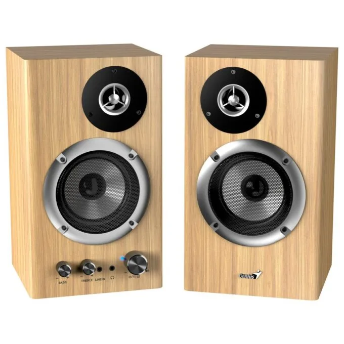 Genius PC Speakers 2.0 50W Aux & BT SP-HF1812BT Pine Wood — image 2