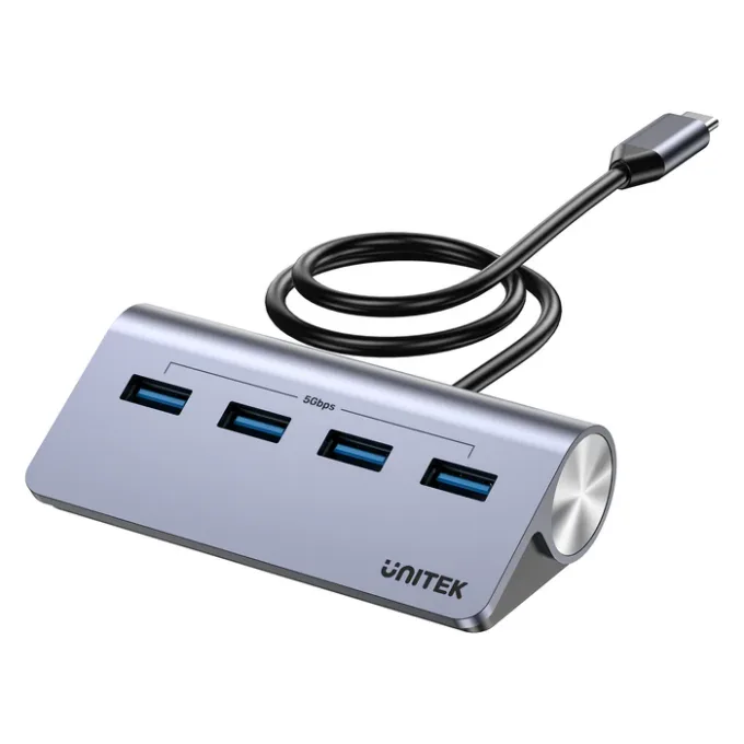 Unitek USB-C Hub 4xUSB-A 5Gbps & USB-C Power Port & 80cm Cable H1337B — image 2