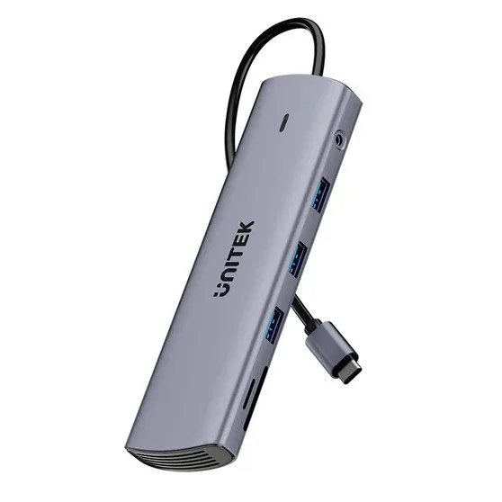 Unitek D1113B USB-C Hub USB3.0 HDMI/VGA, Gigabit Lan, SD Card, Audio & PD100W — image 2