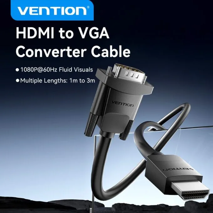 Vention HDMI-A Male to VGA Male Cable 3.0m Black ABMBI — image 2