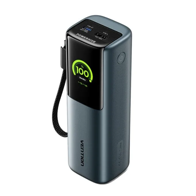 Vention Powerbank 27000mAh 200W 3xUSBC+USBA TFT Display +240W Cable FKGH0 — image 2