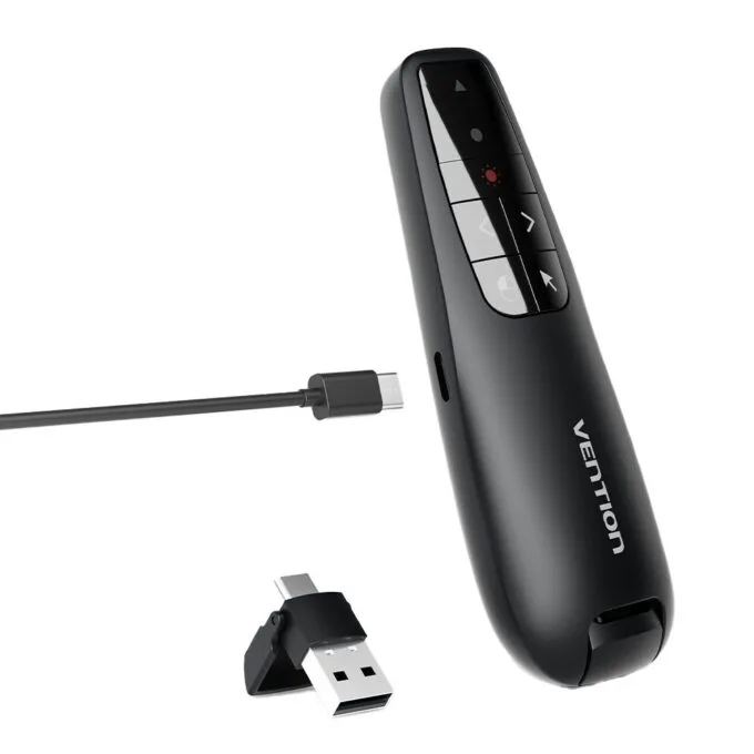 Vention Wireless Presenter Red Laser Pointer & Air Mouse Rechargeable KQPB0 — image 2