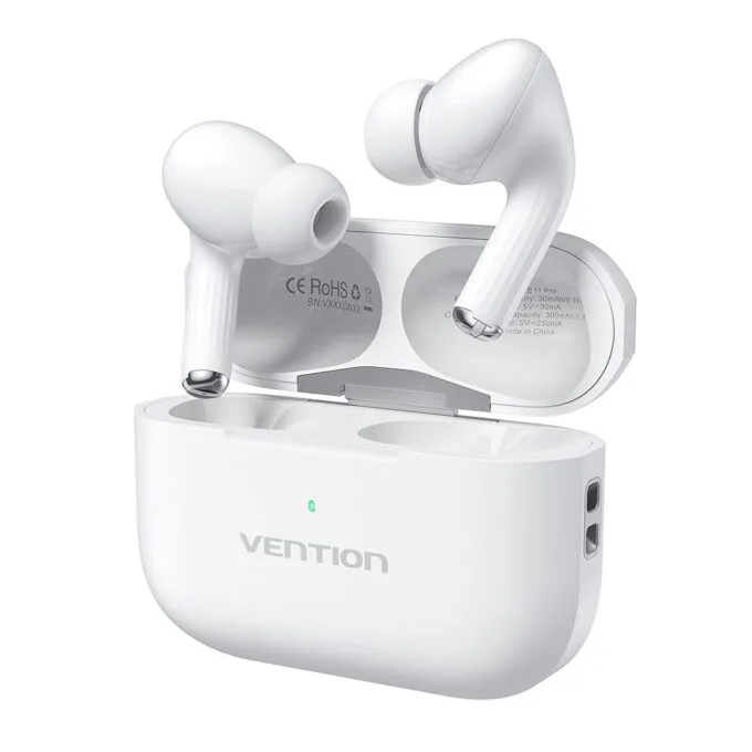Vention Earphones BT TWS InEar ANC +Wireless Charging ECHO LITE E11 Pro White NBVW0-Pro — image 2