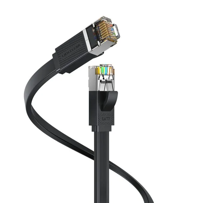 Vention NETWORK Cable CAT7 Flat 2.0m Black ICGBH — image 2