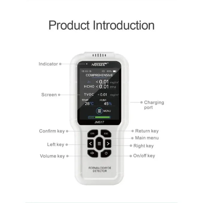 Noyafa Portable Indoor Air Quality Tester with Formaldehyde Detector JMS17 — image 2