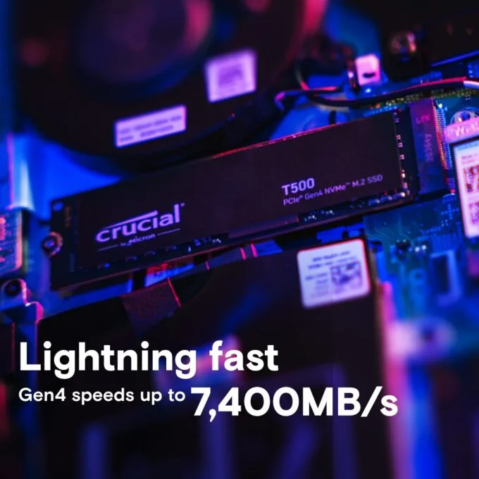 Crucial SSD M.2 NVMe PCIe Gen4 1TB T500 CT1000T500SSD8 — image 2