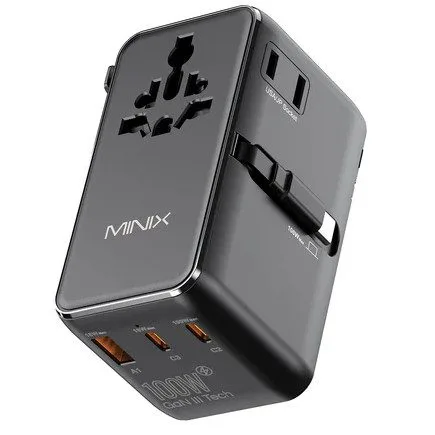 MINIX Gan Wall Charger Travel 100W with Retractable USB-C cable TP100C — image 2
