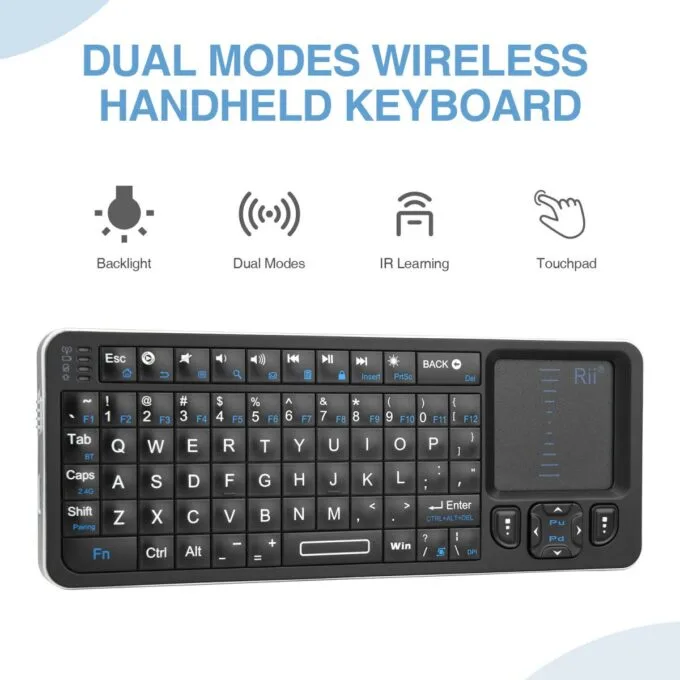 Rii Mini Keyboard Wireless 2.4GHz & Bluetooth with Touchpad K06 — image 2