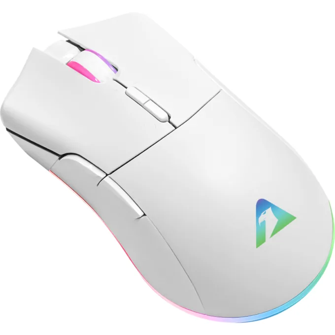 Armaggeddon Gaming Mouse Wired 12000CPI Silent , HUANO Switches FALCON V STEALTH White — image 2