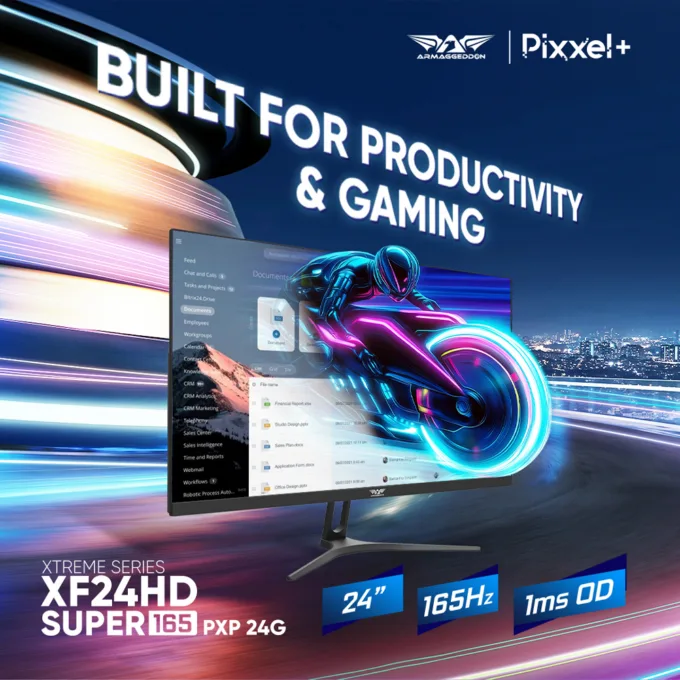Armaggeddon Gaming Monitor 24'' Slim Frame FHD IPS 165Hz 1ms PXP24G Black — image 2