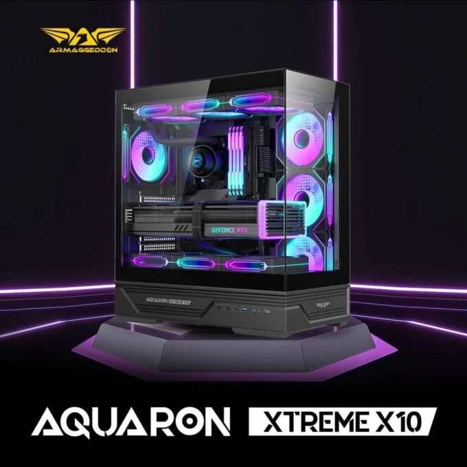 Armaggeddon Gaming Case ATX AQUARON XTREME X10 With 10x ARGB Fans — image 2