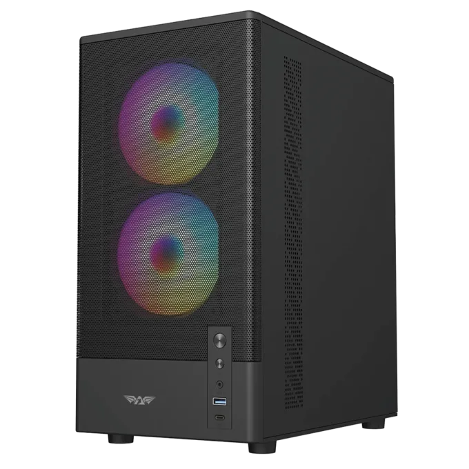 Armaggeddon Gaming Case M-ATX DEEPFREEZE DUPLEX 2 Black 3x ARGB Fans — image 2