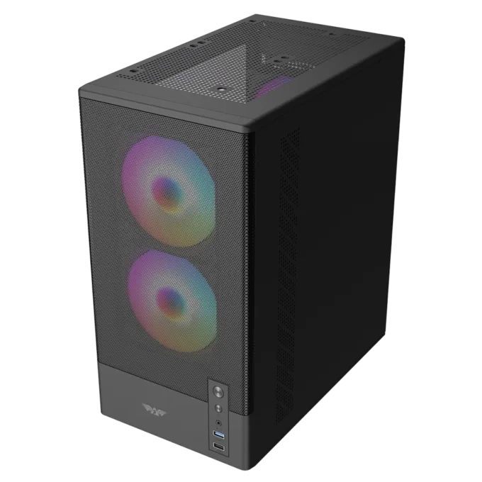 Armaggeddon Gaming Case M-ATX DEEPFREEZE DUPLEX 2 CHROMA Black (3x Chroma Fans) — image 2