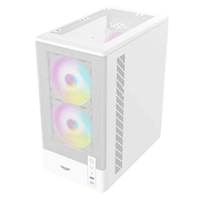 Armaggeddon Gaming Case M-ATX DEEPFREEZE DUPLEX 2 CHROMA White (3x Chroma Fans) — image 2