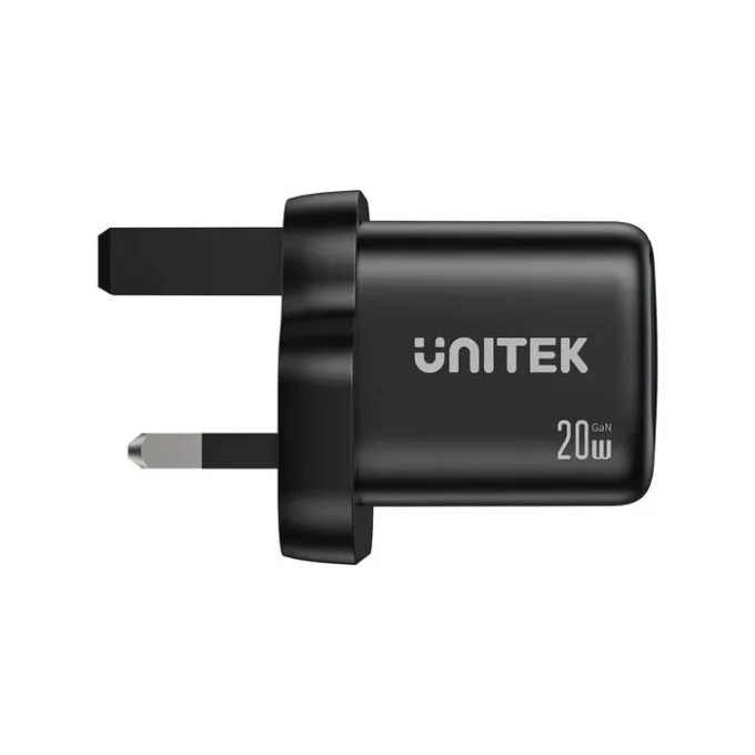 Unitek Charge Wall GaN 20W USBCx1 & USBAx1 UK P1128 Black — image 2