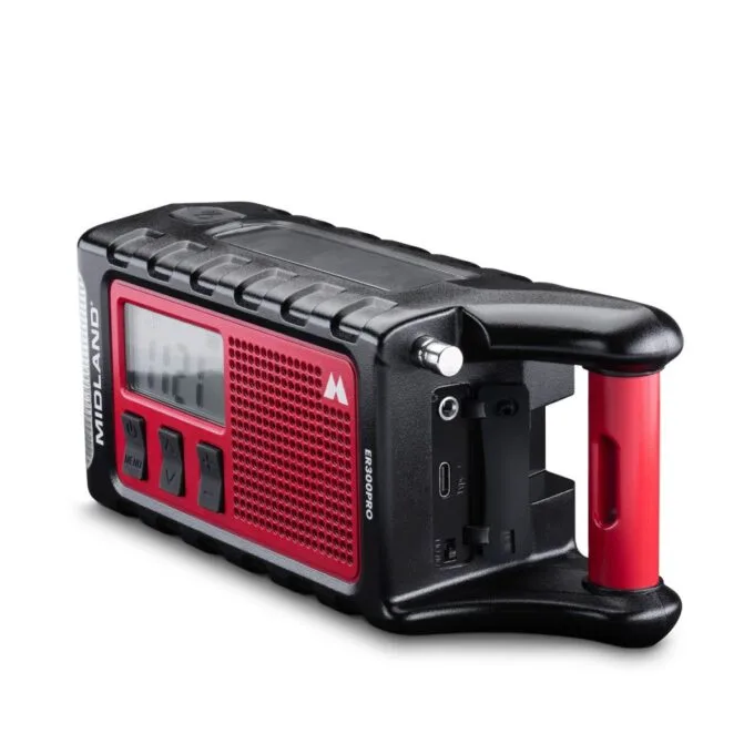 Midland Emergency Powerbank 10000mah Temp Sensor, BT, FM Radio, Dynamo & Solar Powered, 130 Lmn Flashlight ER300 PRO — image 2