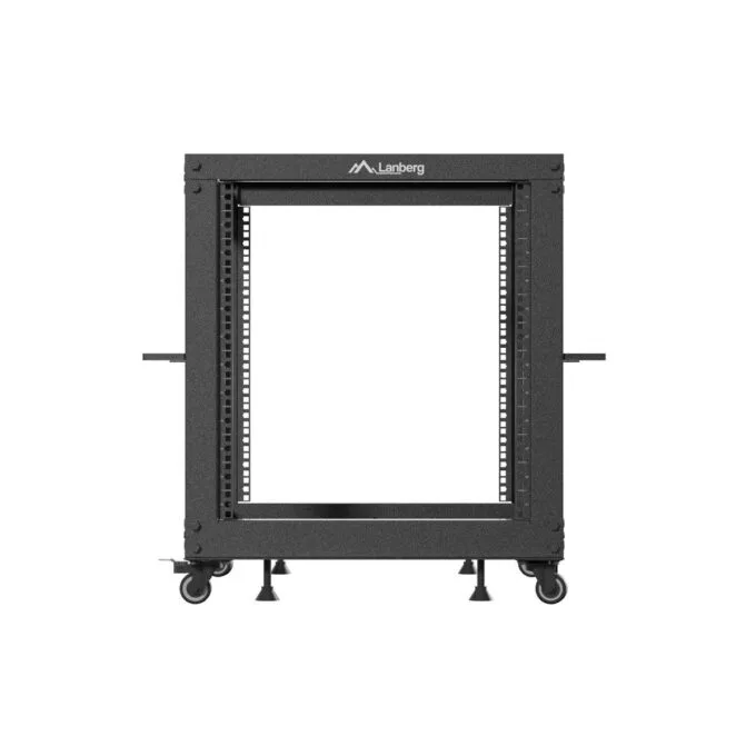 Lanberg Open Rack 19" 12U Adj.Depth 600-1000mm Black — image 2