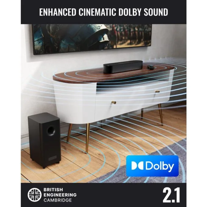 Majority Soundbar BOWFELL AXIS DOLBY 2.1 140W Wired Subwoofer — image 2