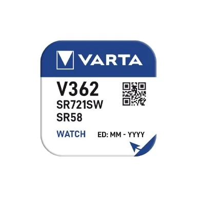 Varta Silver Oxide Coin Cell Battery 362 SR58 SR721SW (Low Drain) — image 1