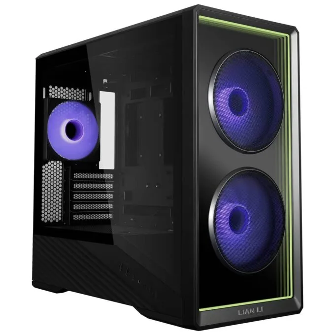 Lian Li Vector V150 Black - w/ 3 x ARGB Fans + Hub - Infinity Mirror - Micro-ATX, Mini-ITX PC Case — image 1