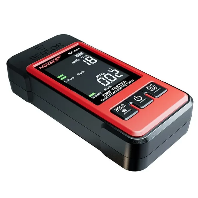 Noyafa Electromagnetic Radiation Detector with Electric & Magnetic Field Detection, Real-Time Monitoring, Audio-Visual Alarm & Data Lock NF-601 — image 3