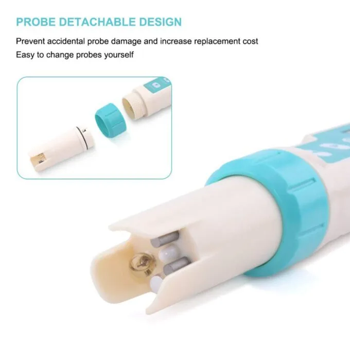 Noyafa Water Quality Tester with 7-in-1 Measurement (pH, TDS, EC, Salinity, S.G., ORP, Temperature), High-Precision Probe, IP67 NF-C600 — image 3
