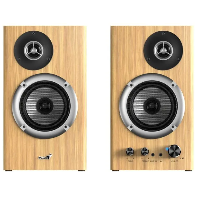 Genius PC Speakers 2.0 50W Aux & BT SP-HF1812BT Pine Wood — image 3