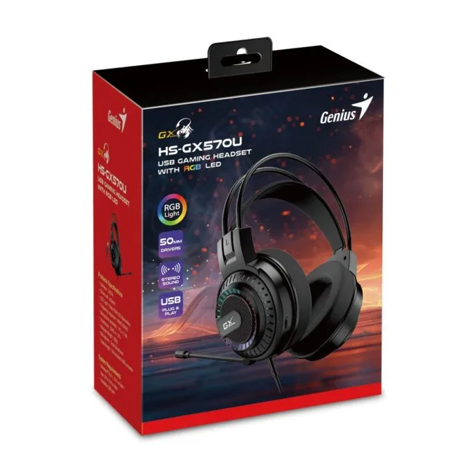 Genius Gaming Headset USB RGB Stereo 50mm HS-GX570U — image 3