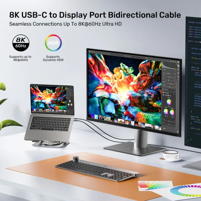 Unitek Converter USB-C to DP Cable 8K60Hz 1.8m Bidirectional V1423D — image 3