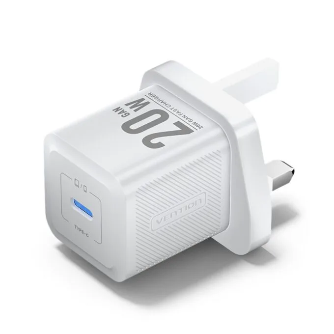 Vention Charger Wall GaN 20W 1xUSBC UK-Plug Mini White FEPW0-UK — image 3
