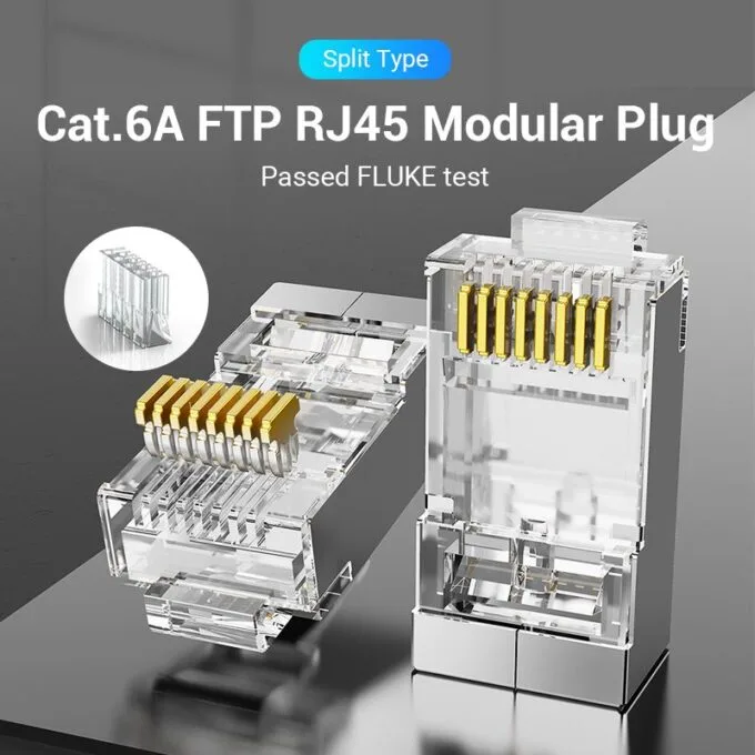 Vention NETWORK Connectors CAT6A FTP Modular Plug IDFR0-10 (10-Pack) — image 2