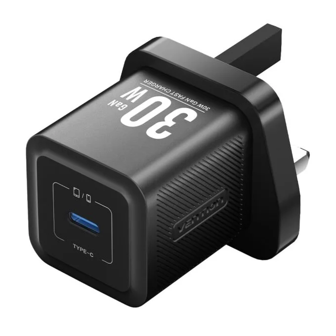 Vention Charger Wall GaN 30W 1xUSBC UK-Plug Mini Black FEZB0-UK — image 3