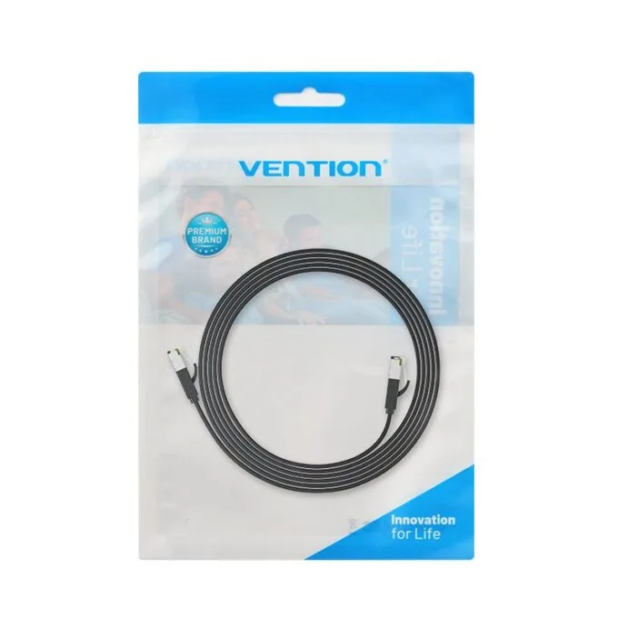 Vention NETWORK Cable CAT7 Flat 2.0m Black ICGBH — image 3