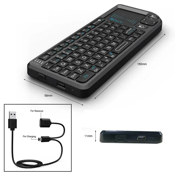 Rii Mini Keyboard Wireless 2.4GHz with Touchpad X1 — image 3