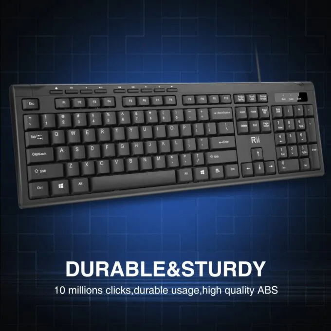 Rii Keyboard Wired Ultra-Slim Silent Full Sized RK907 — image 6