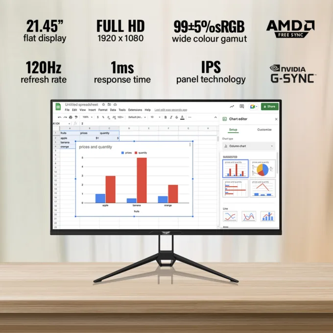 Armaggeddon Gaming Monitor 22'' FHD 120Hz 1ms PXP22G Black — image 11