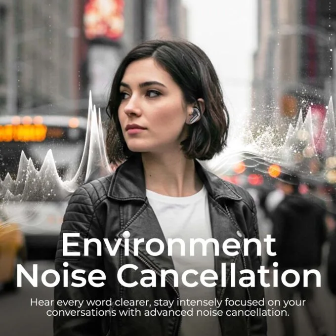 SonicGear Earphones Bluetooth ANC+Display EarPump Jewel Q3 Black — image 3